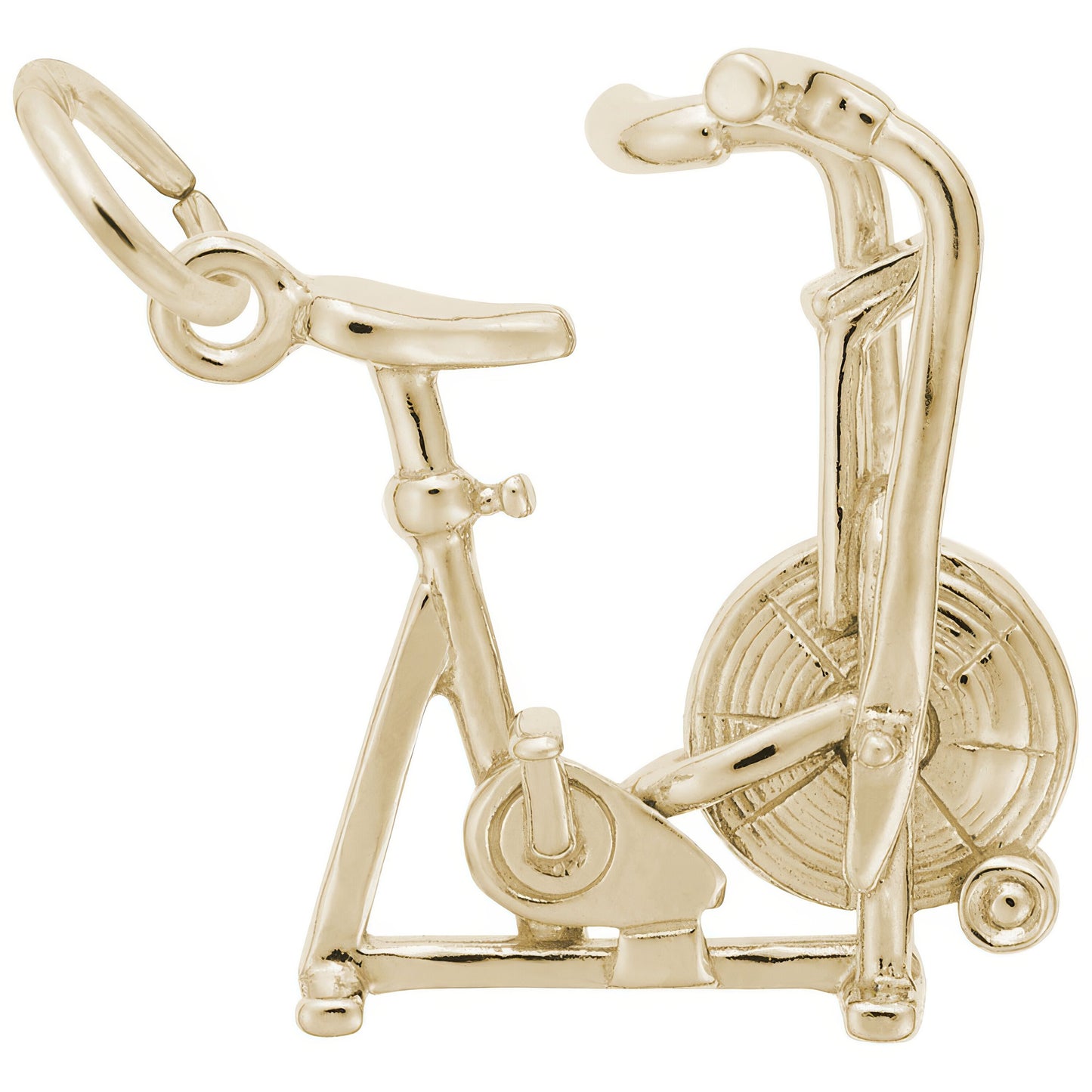 Exercise Bike Charm - Metal - Sterling Silver
