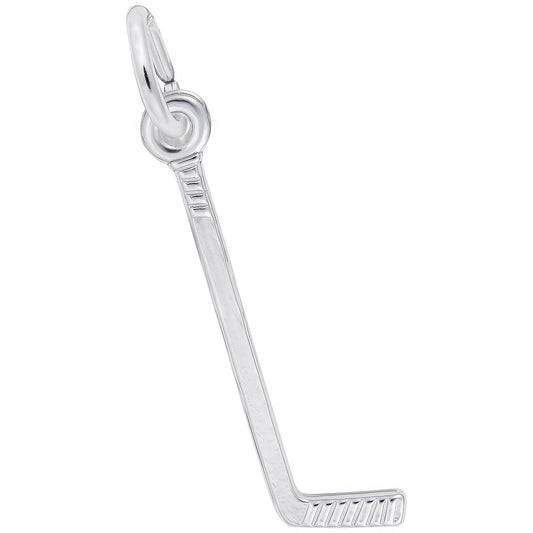 Sterling Silver Hockey Stick Charm - 20mm x 7mm