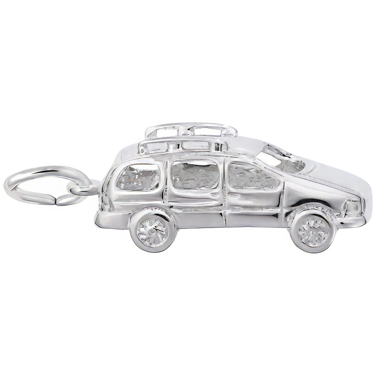 Mini Van Charm - Metal - Sterling Silver