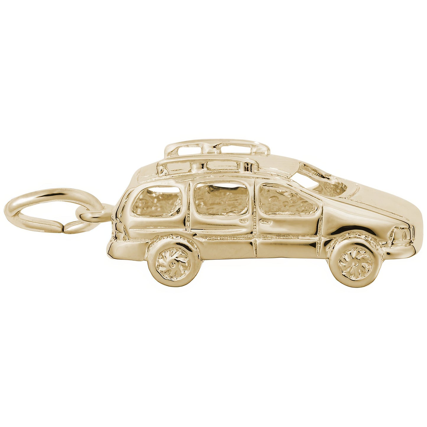 Mini Van Charm - Metal - Sterling Silver