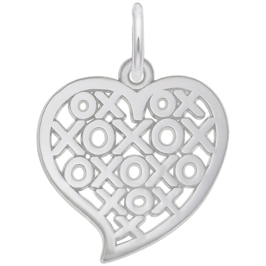 Sterling Silver Heart Charm - 17mm x 18mm