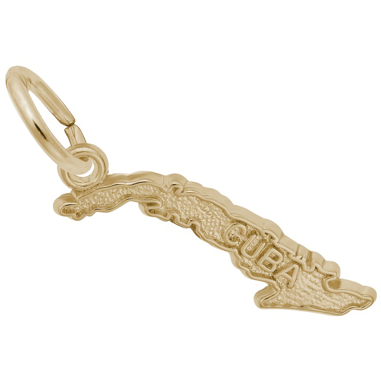 Cuba Map Charm - Metal - Sterling Silver