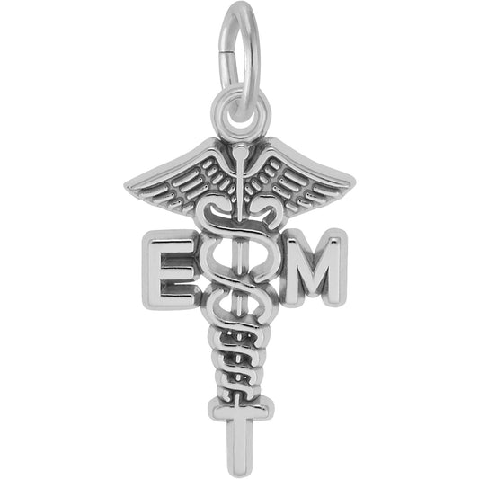 Sterling Silver Emt Charm - 18mm x 12mm