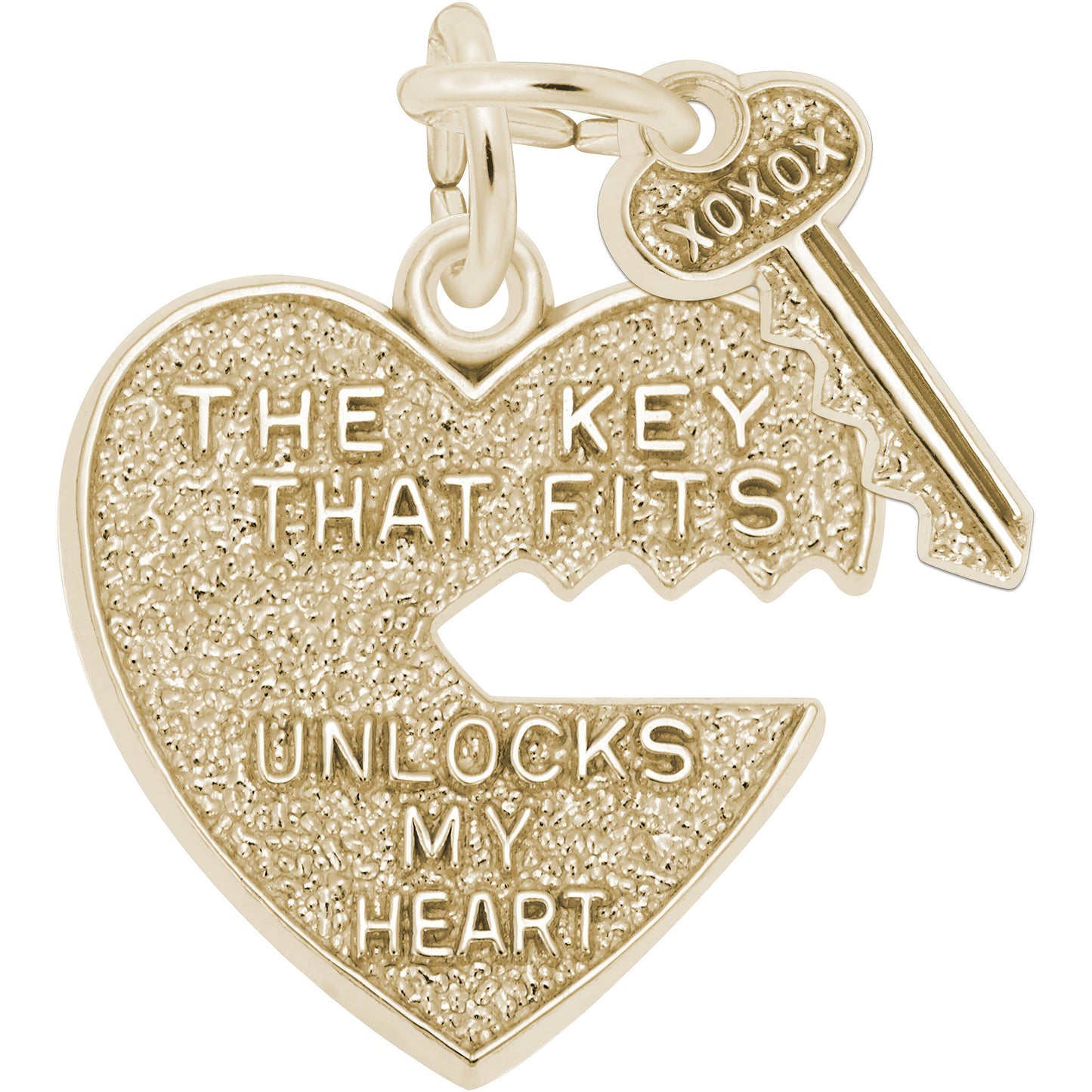 Sterling Silver Heart & Key Charm
