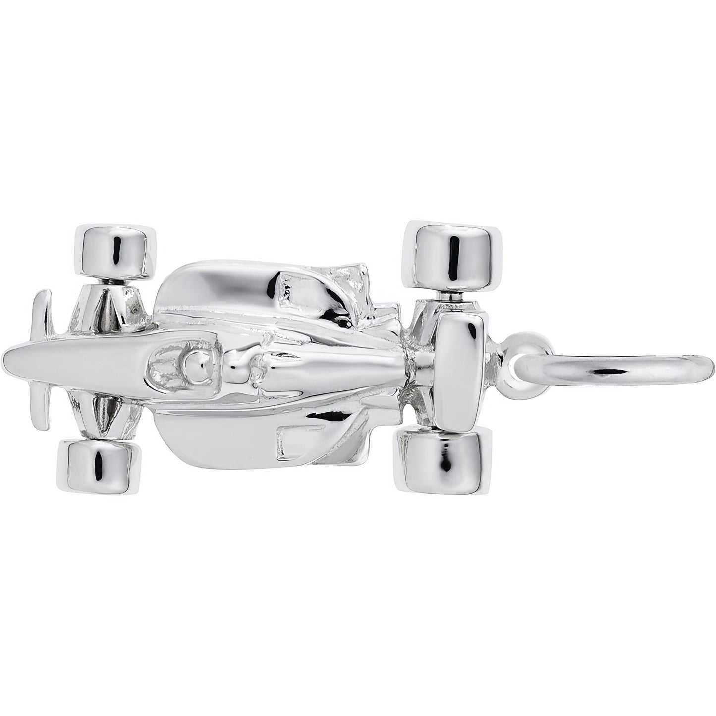 Open Wheel Race Car Charm - Metal - Sterling Silver