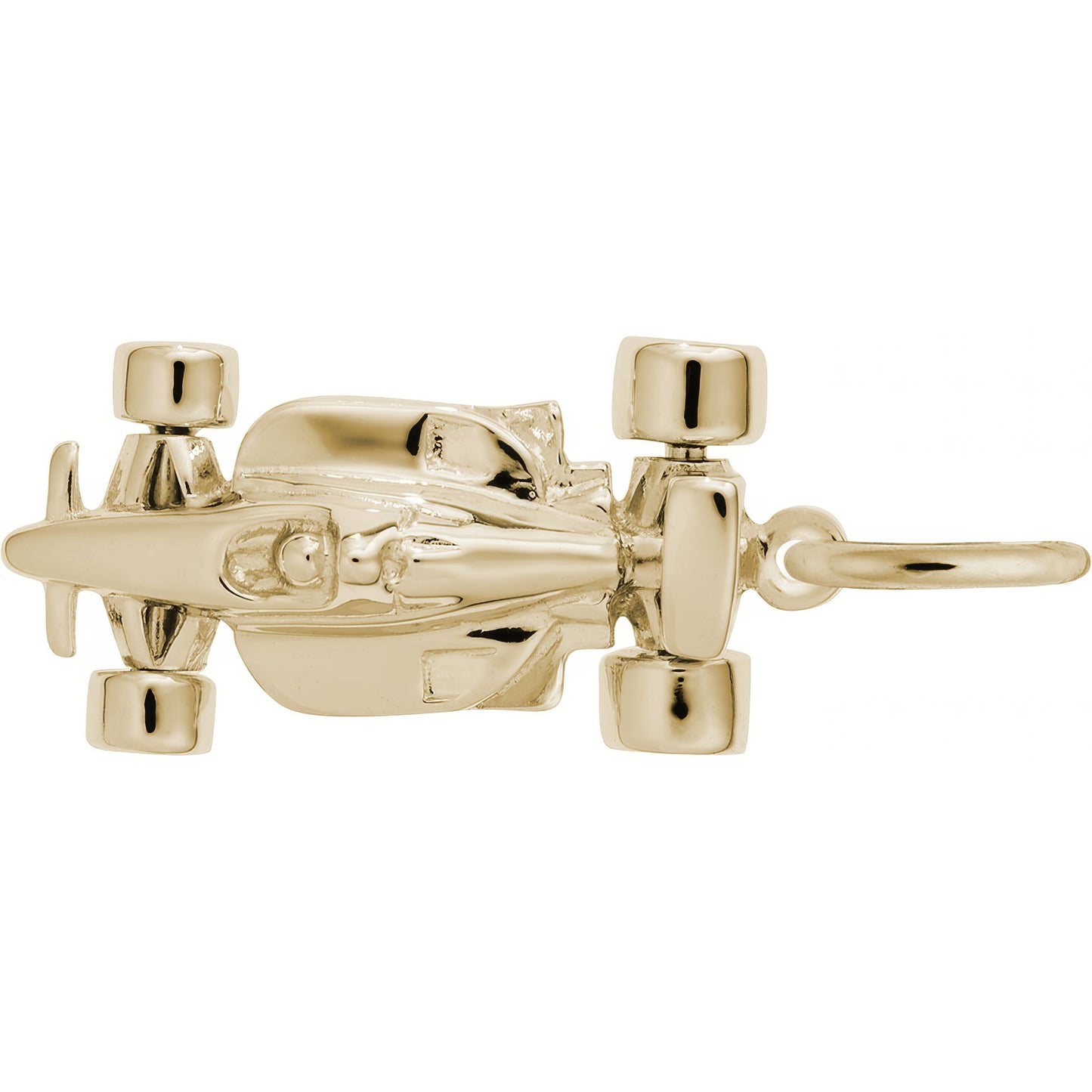 Open Wheel Race Car Charm - Metal - Sterling Silver