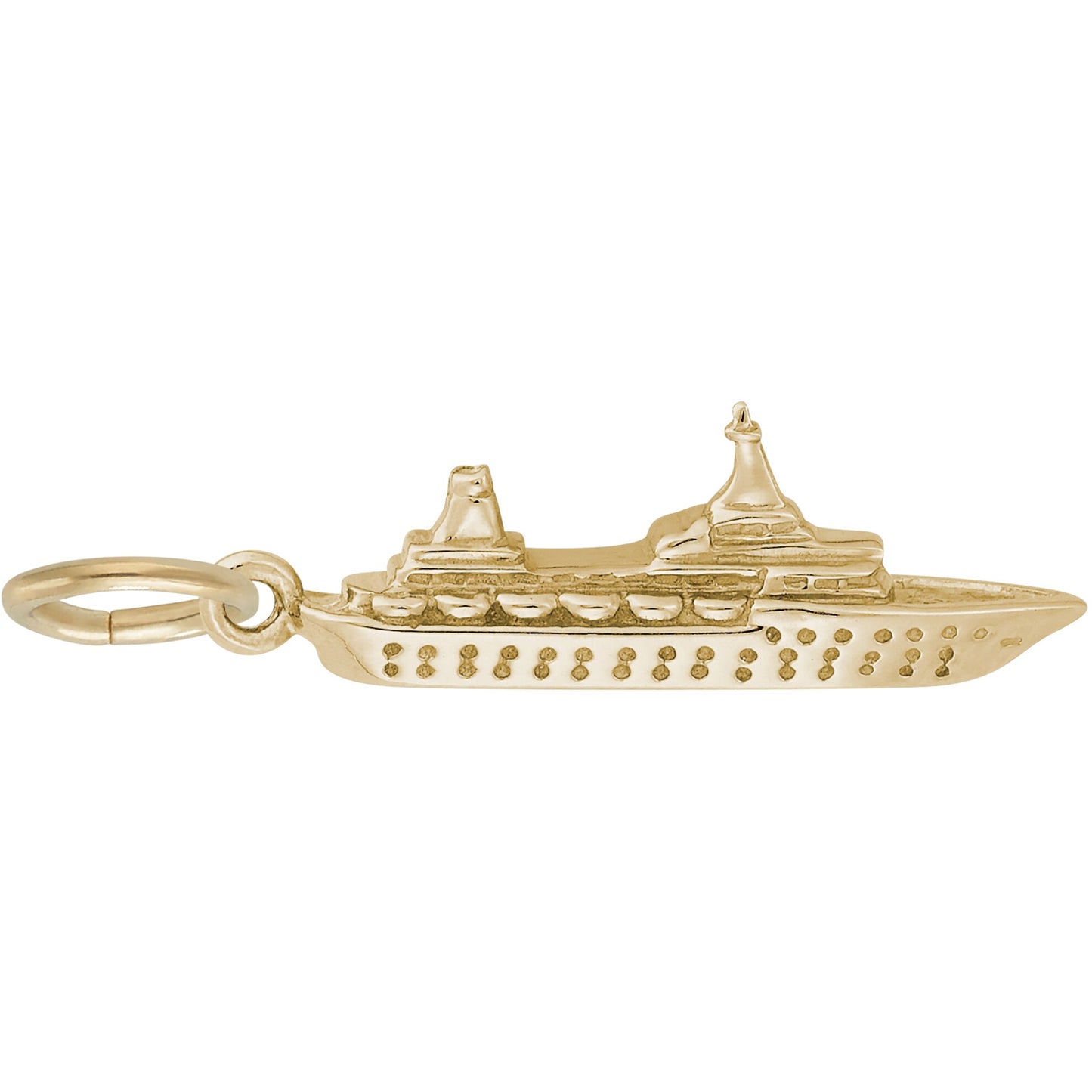 Alaska Cruise Ship Charm - Metal - Sterling Silver