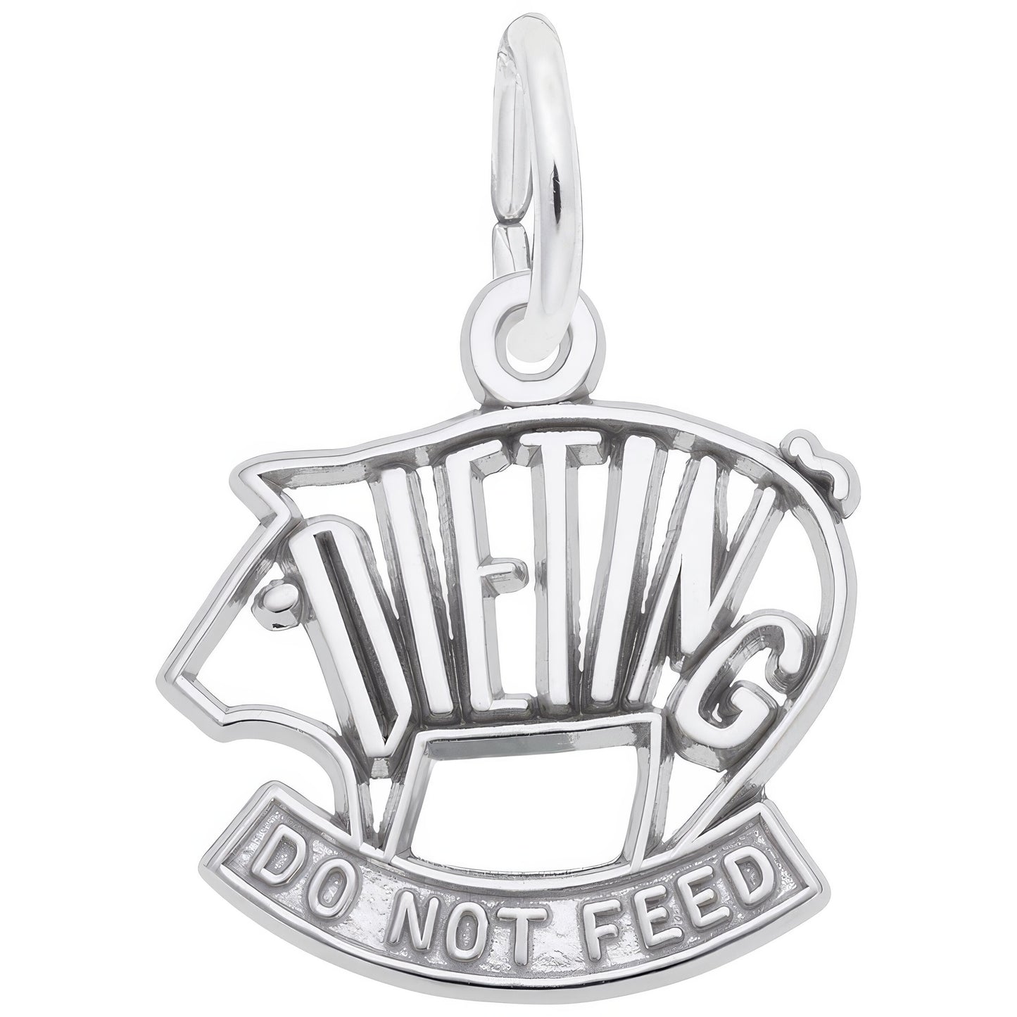 Dieting Charm - Metal - Sterling Silver