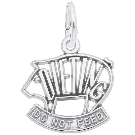 Dieting Charm - Metal - Sterling Silver