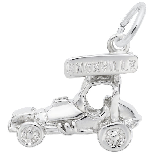 Knoxville Sprint Car Charm - Metal - Sterling Silver