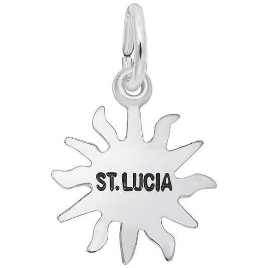 St. Lucia Sun Small Charm - Metal - Sterling Silver