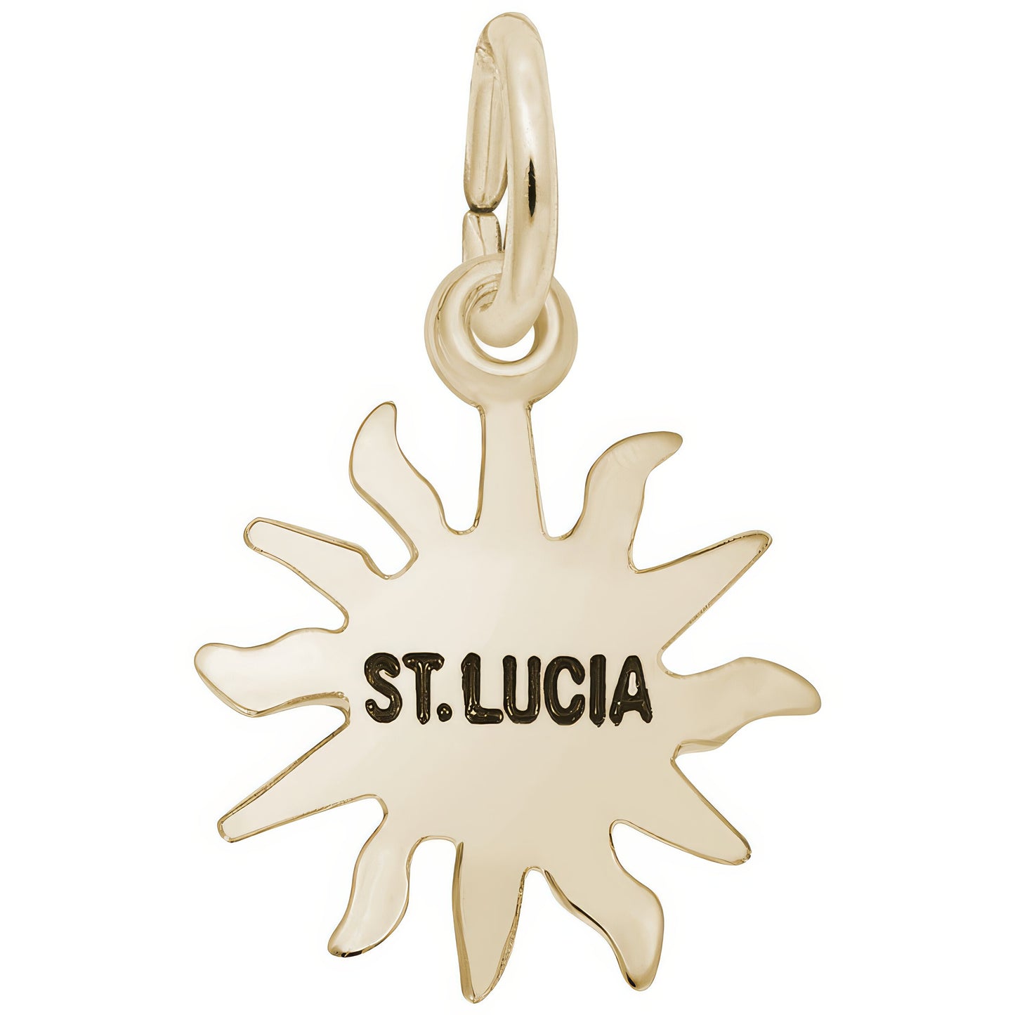 St. Lucia Sun Small Charm - Metal - Sterling Silver