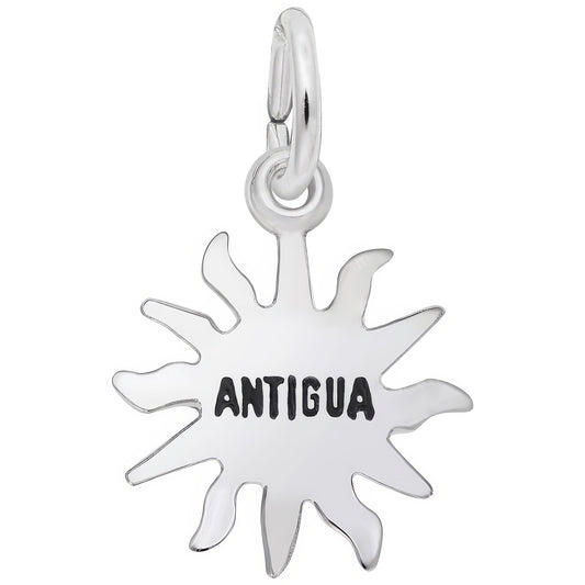 Antigua Sun Small Charm - Metal - Sterling Silver