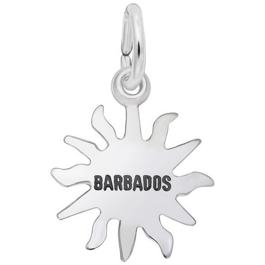 Barbados Sun Small Charm - Metal - Sterling Silver