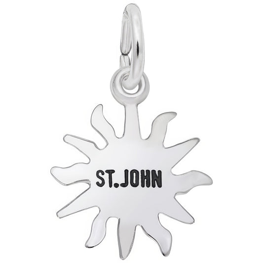 St. John Sun Small Charm - Metal - Sterling Silver