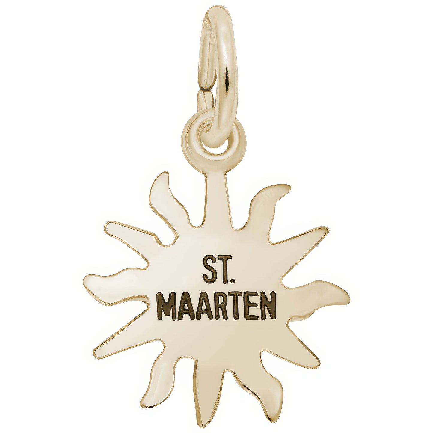 St. Maarten Sun Small Charm - Metal - Sterling Silver