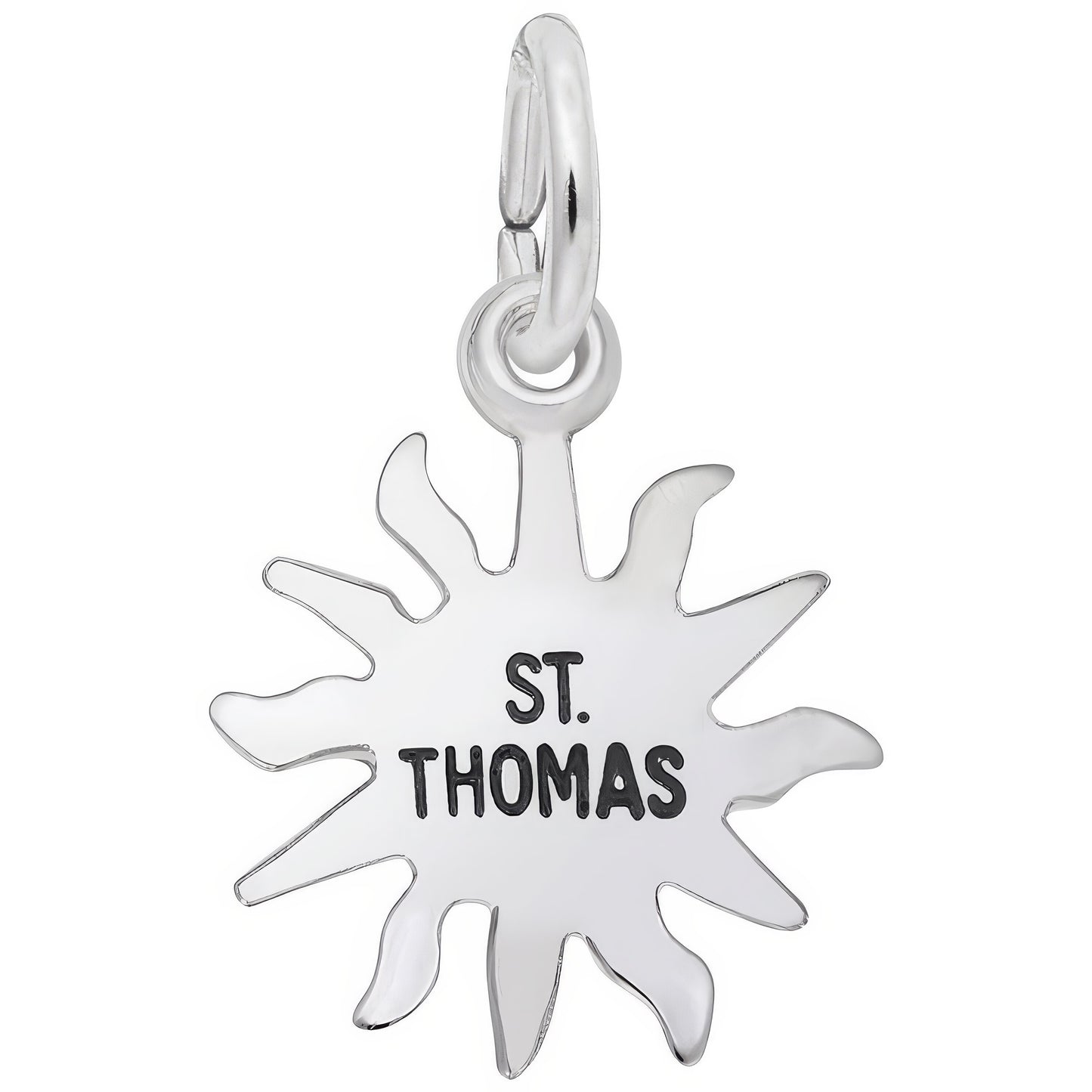 St. Thomas Sun Small Charm - Metal - Sterling Silver