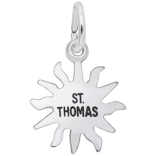 St. Thomas Sun Small Charm - Metal - Sterling Silver