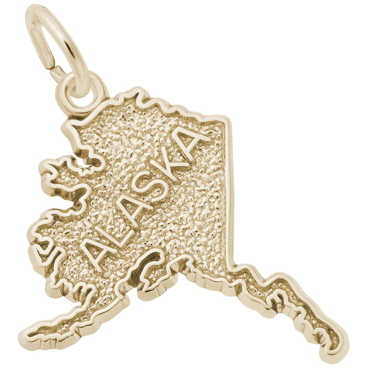 Alaska Map Charm - Metal - Sterling Silver