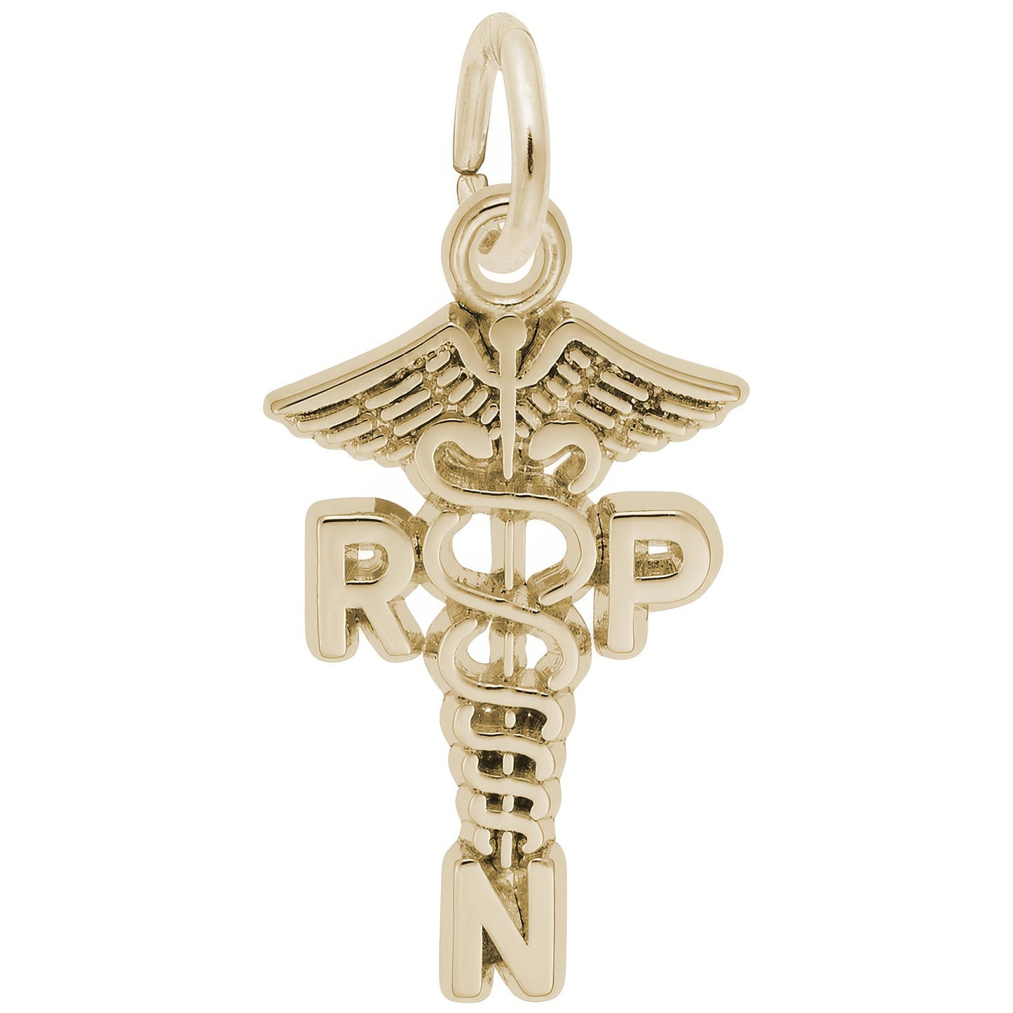 Registered Practical Nurse Caduceus Charm - Metal - Sterling Silver