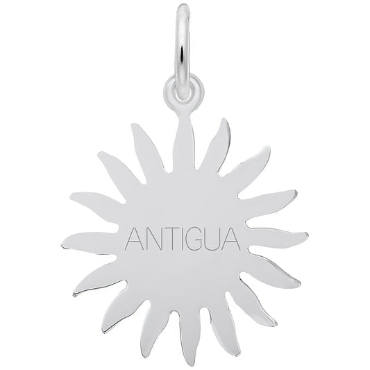 Antigua Sun Large Charm - Metal - Sterling Silver