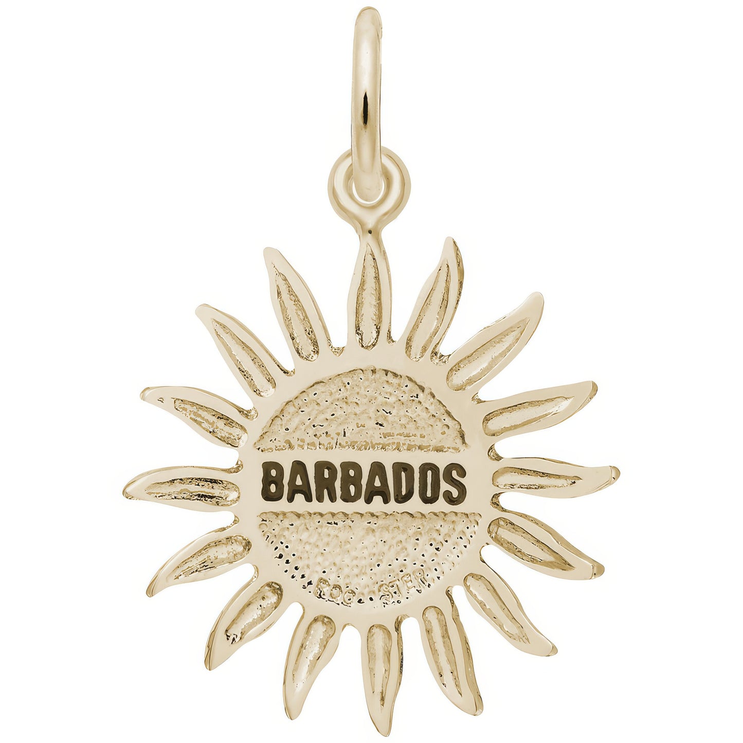 Barbados Sun Large Charm - Metal - Sterling Silver