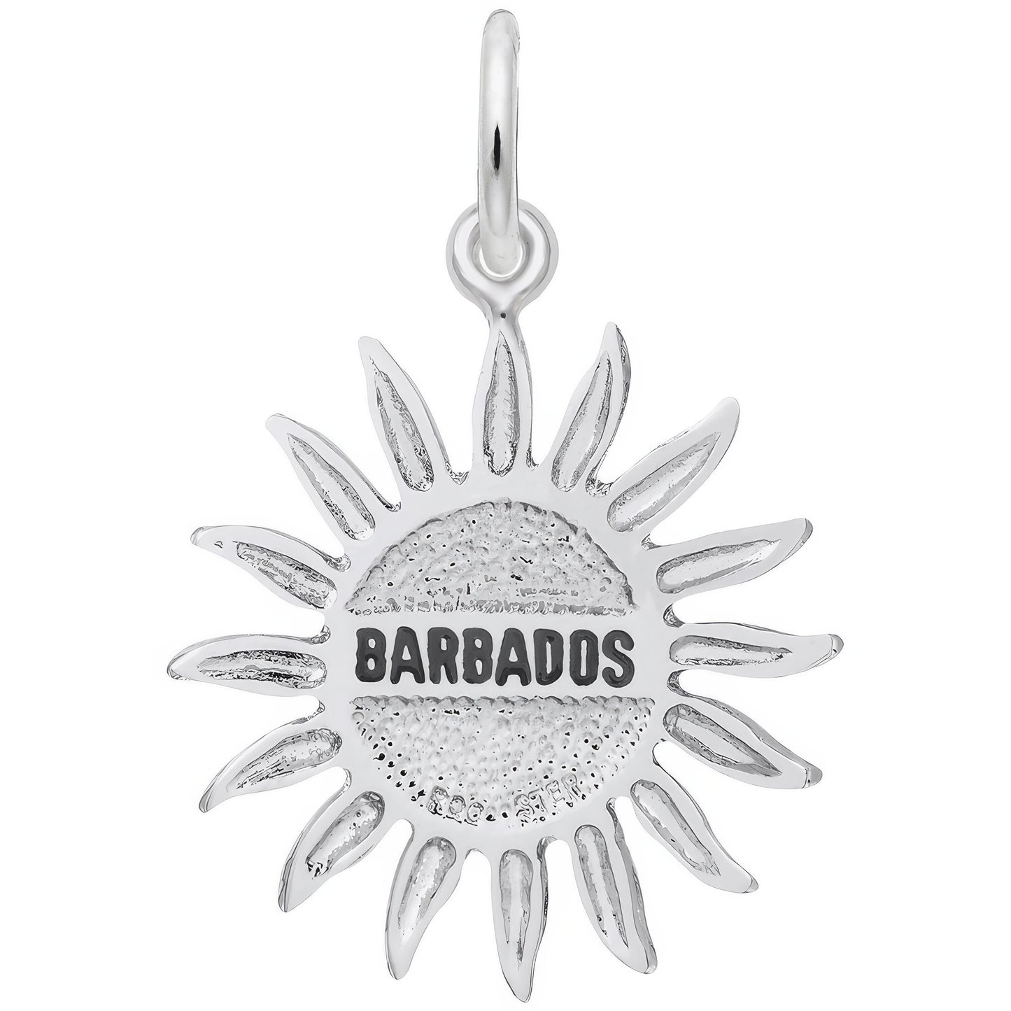 Barbados Sun Large Charm - Metal - Sterling Silver