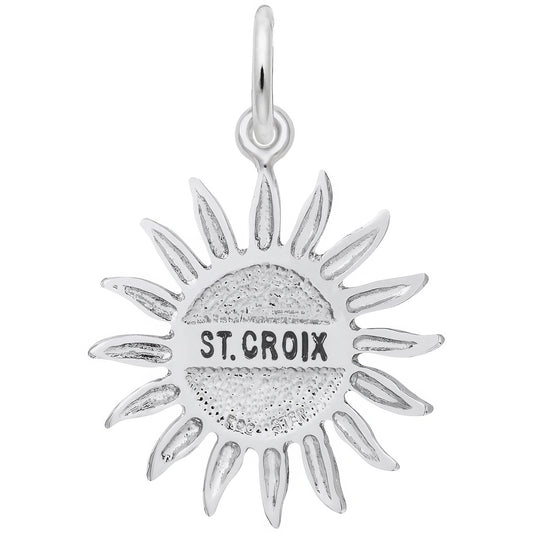 St. Croix Sun Large Charm - Metal - Sterling Silver
