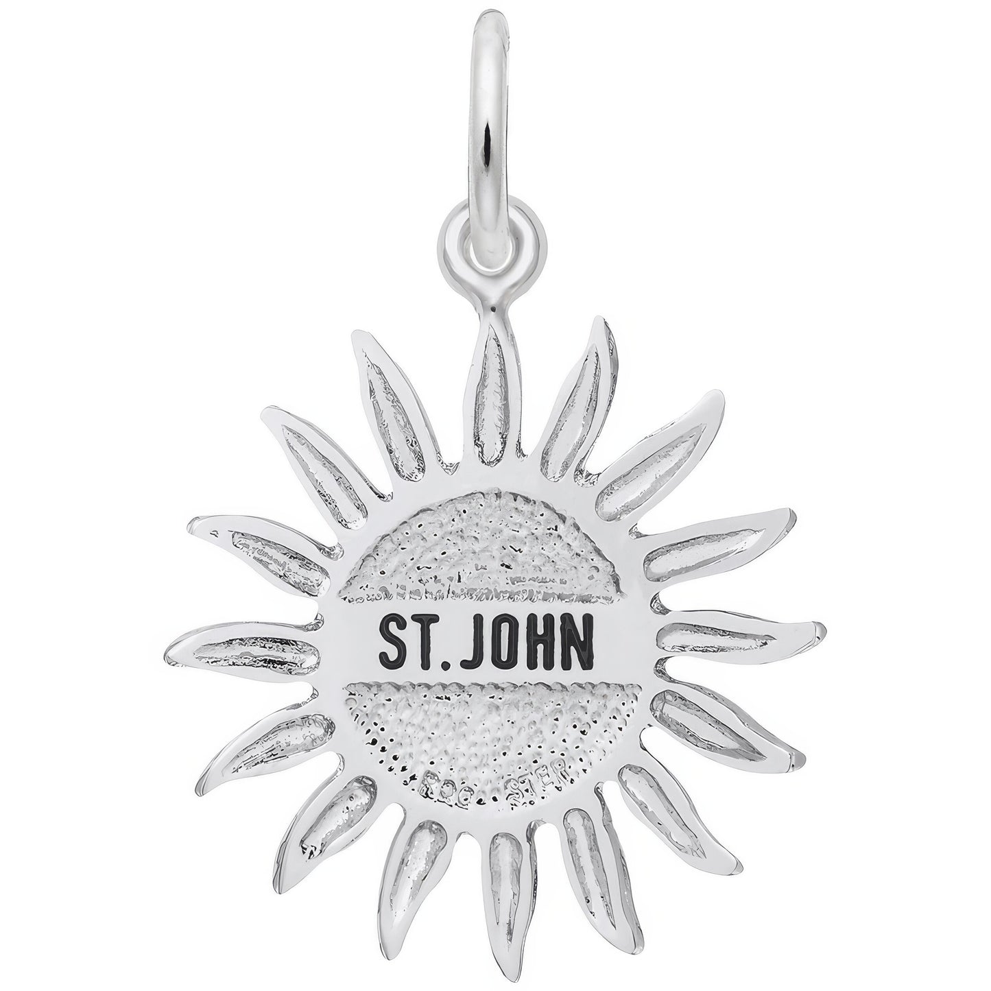 St. John Sun Large Charm - Metal - Sterling Silver