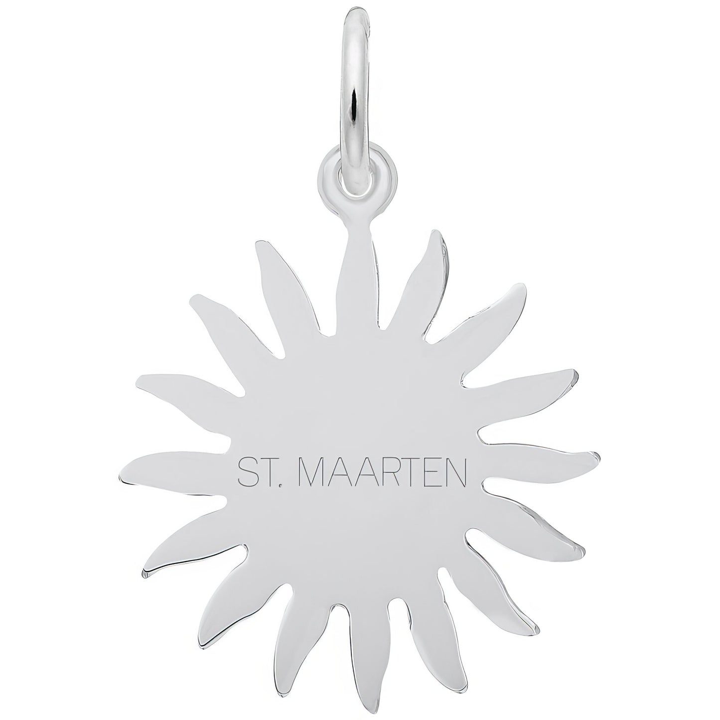St. Maarten Sun Large Charm - Metal - Sterling Silver