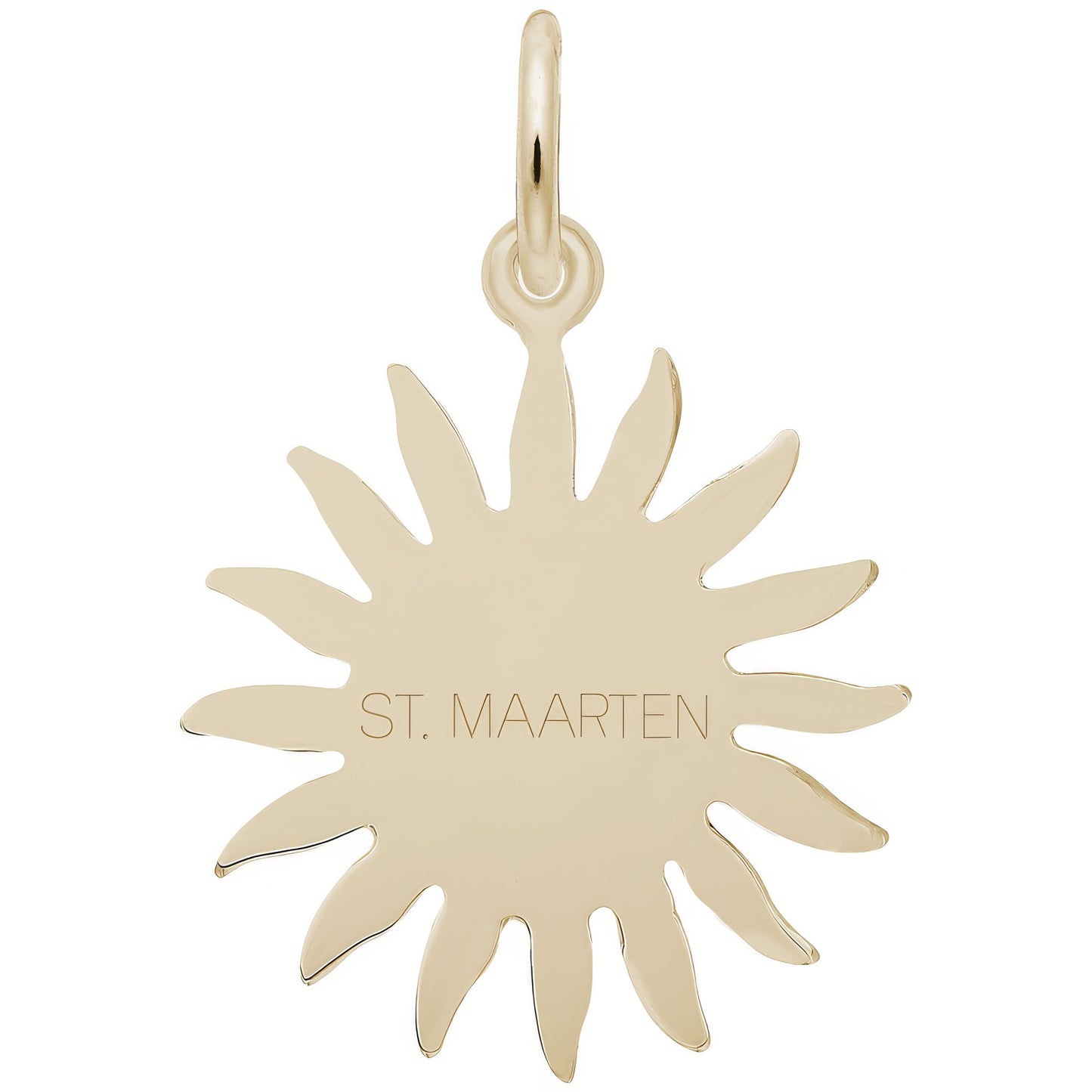 St. Maarten Sun Large Charm - Metal - Sterling Silver