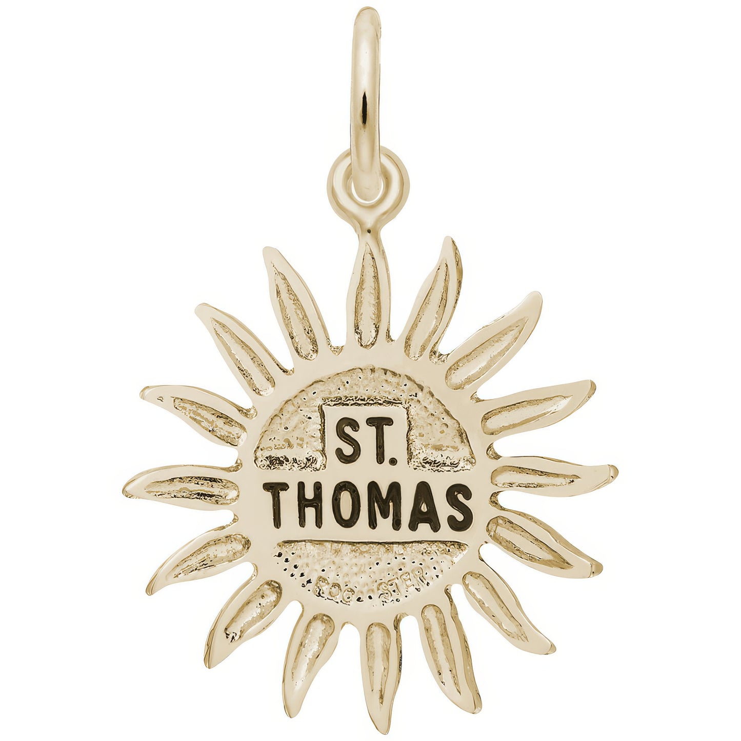 St. Thomas Sun Large Charm - Metal - Sterling Silver