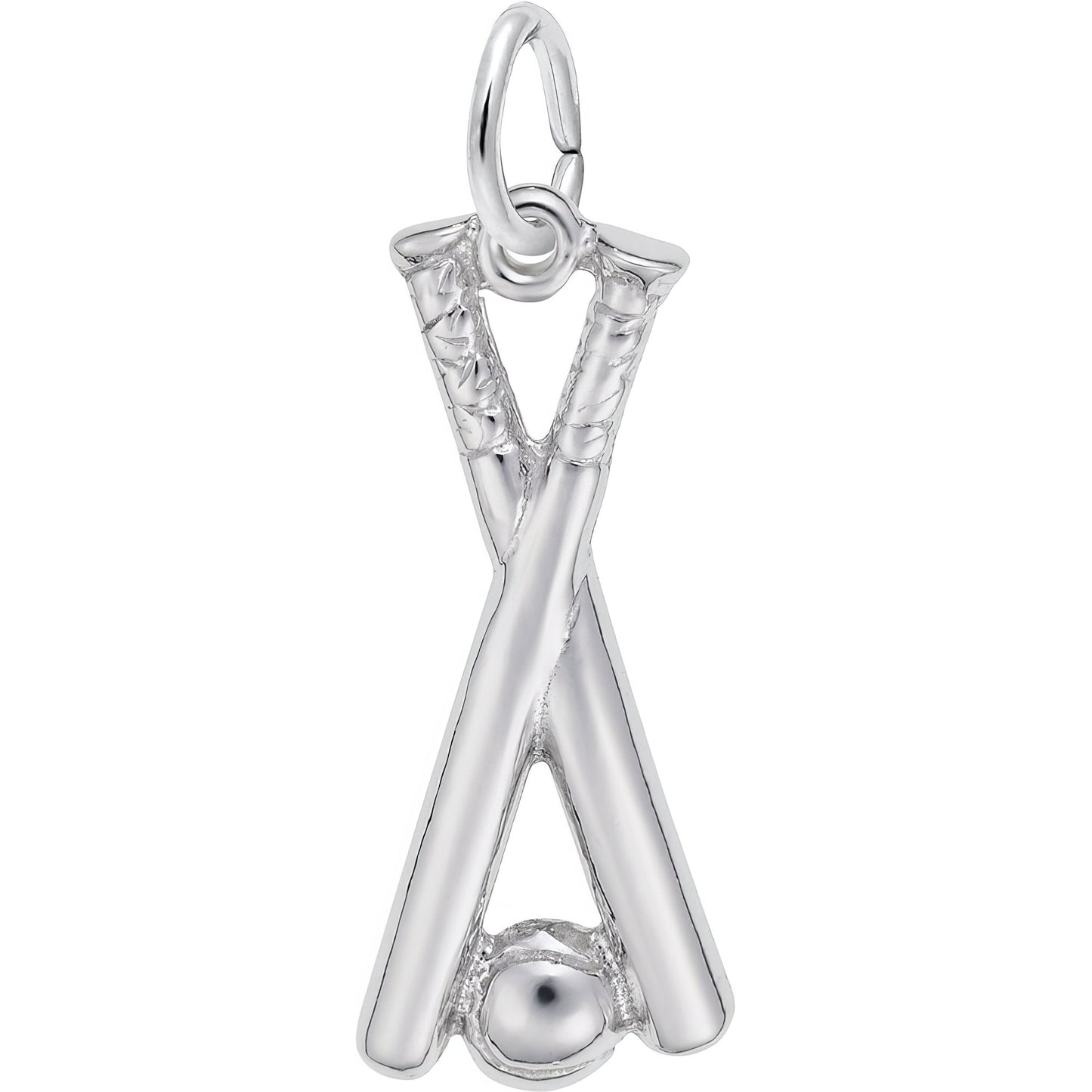 Sterling Silver Ball & Bat Charm