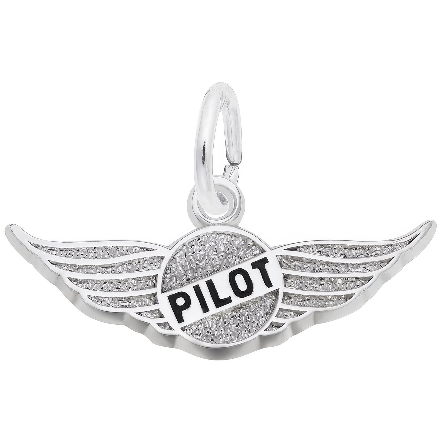 Pilots Wings Charm - Metal - Sterling Silver