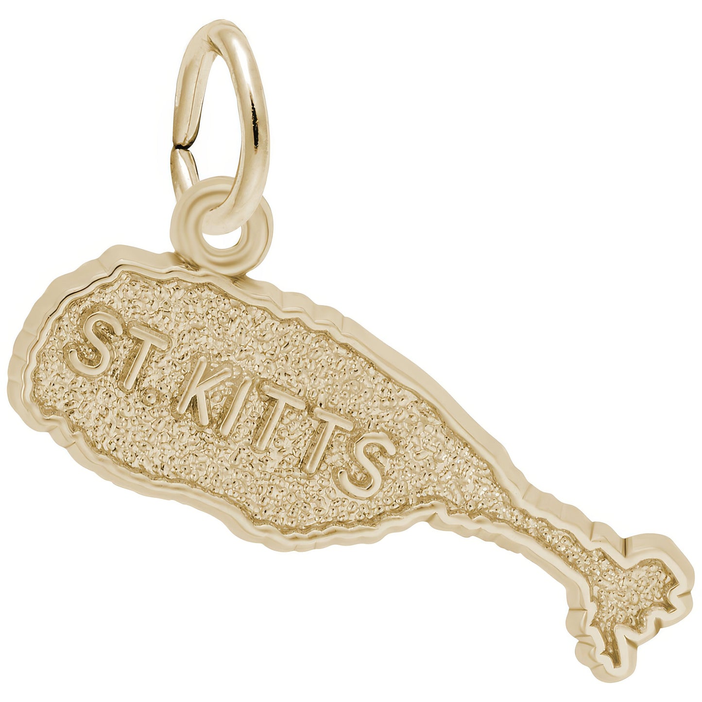 St. Kitts Map Charm - Metal - Sterling Silver