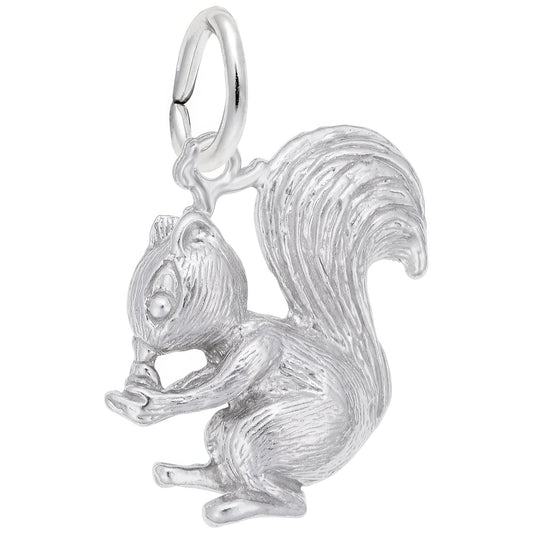 Sterling Silver Squirrel Charm - 18mm x 16mm