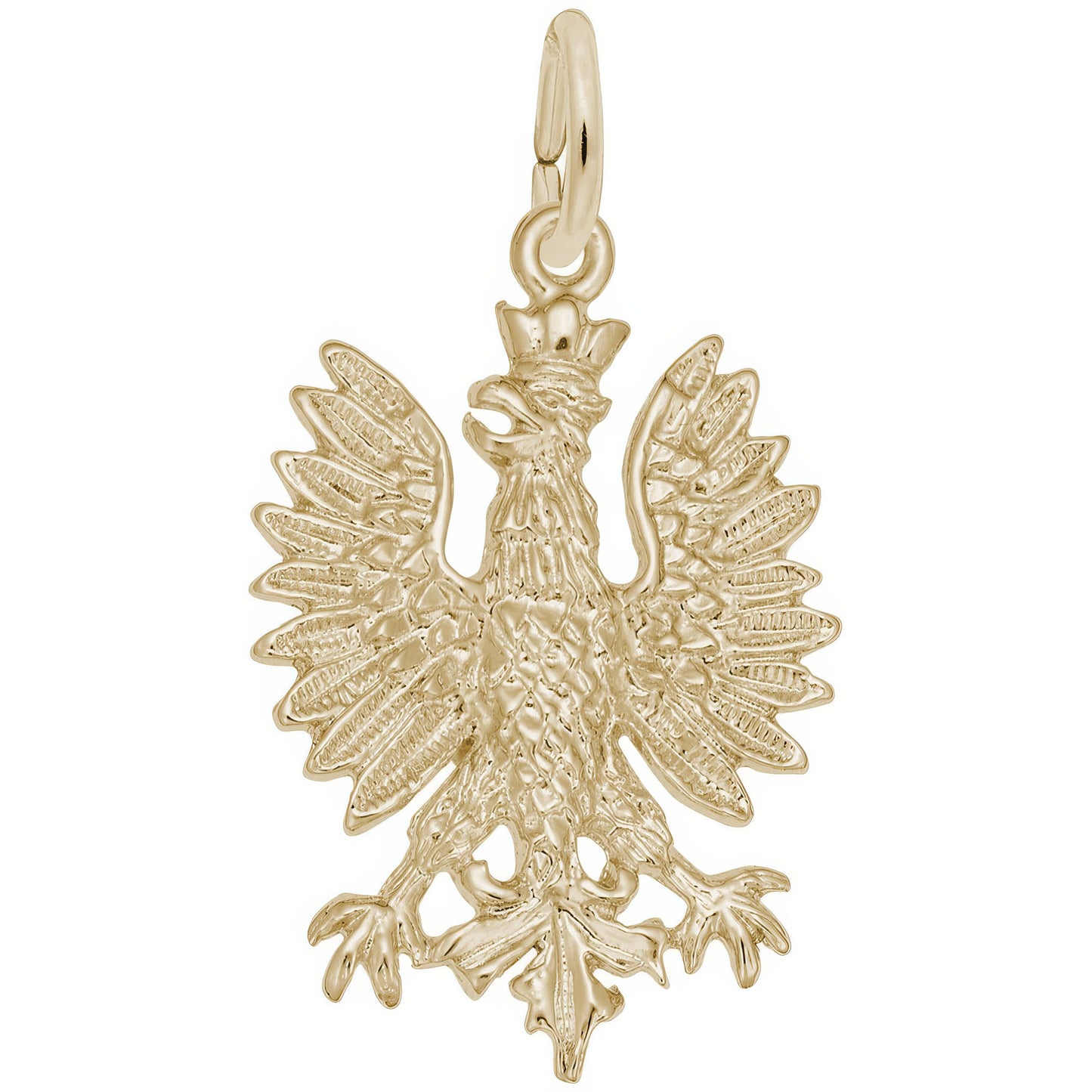 Polish Falcon Charm - Metal - Sterling Silver