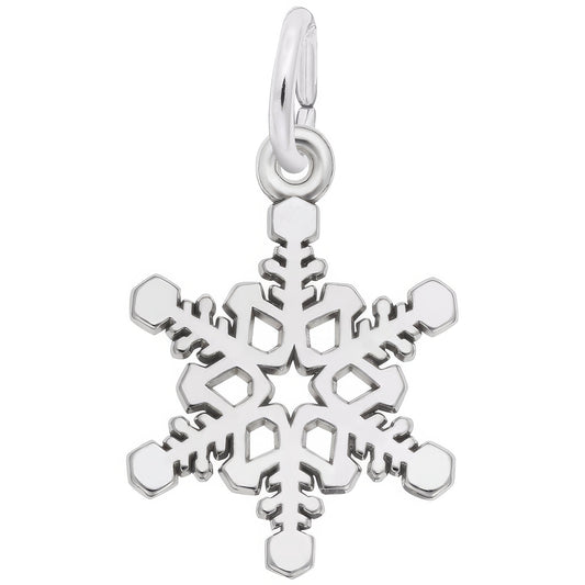 Small Snowflake Charm - Metal - Sterling Silver