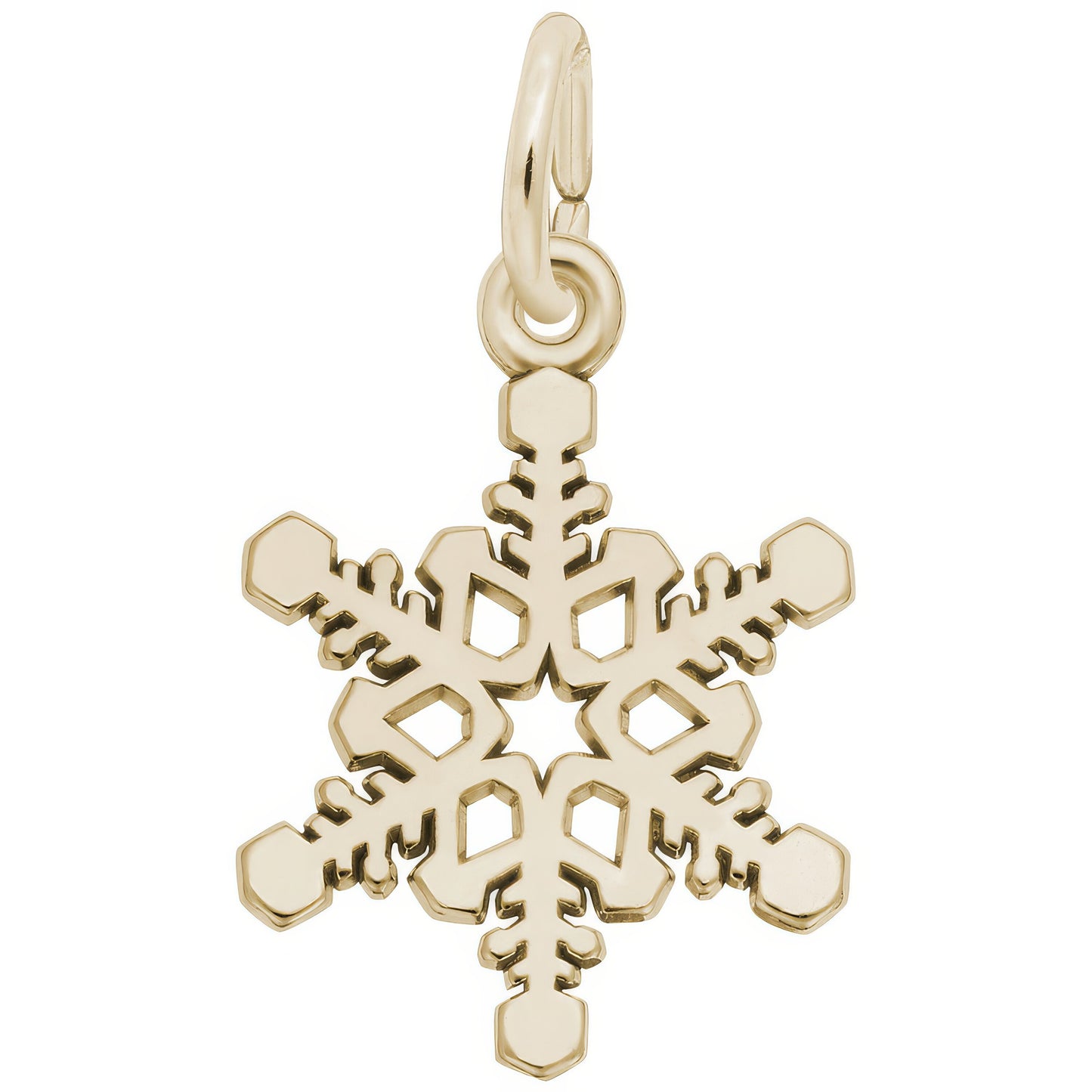 Small Snowflake Charm - Metal - Sterling Silver