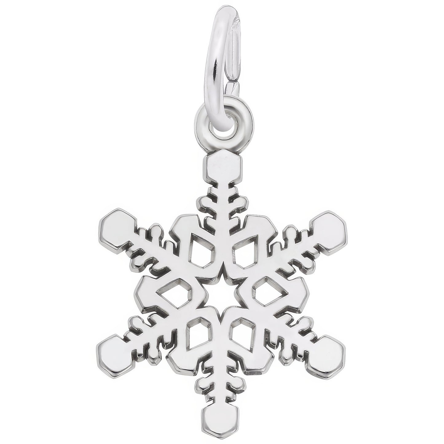 Small Snowflake Charm - Metal - Sterling Silver