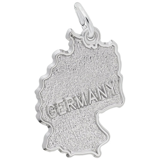 Sterling Silver Germany Map Charm