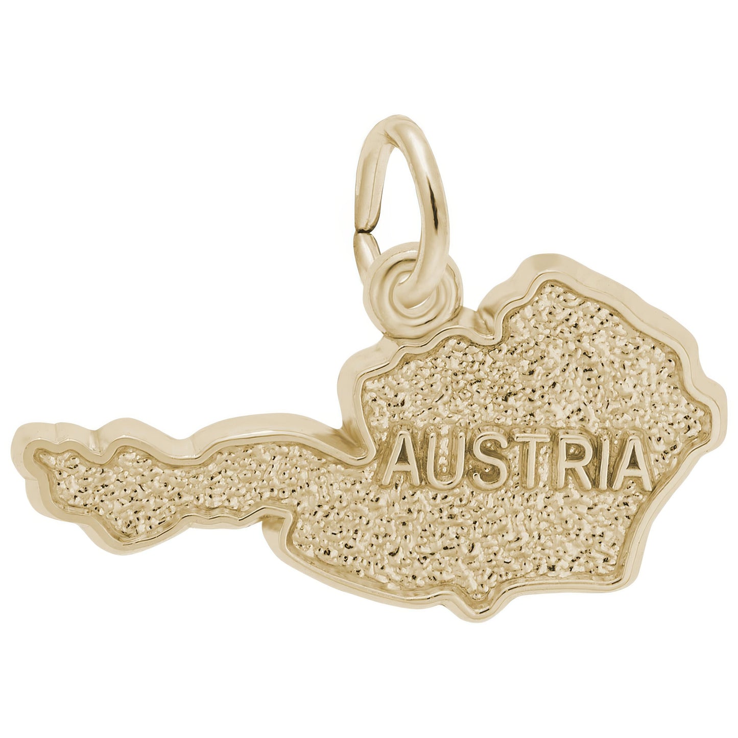 Austria Map Charm - Metal - Sterling Silver