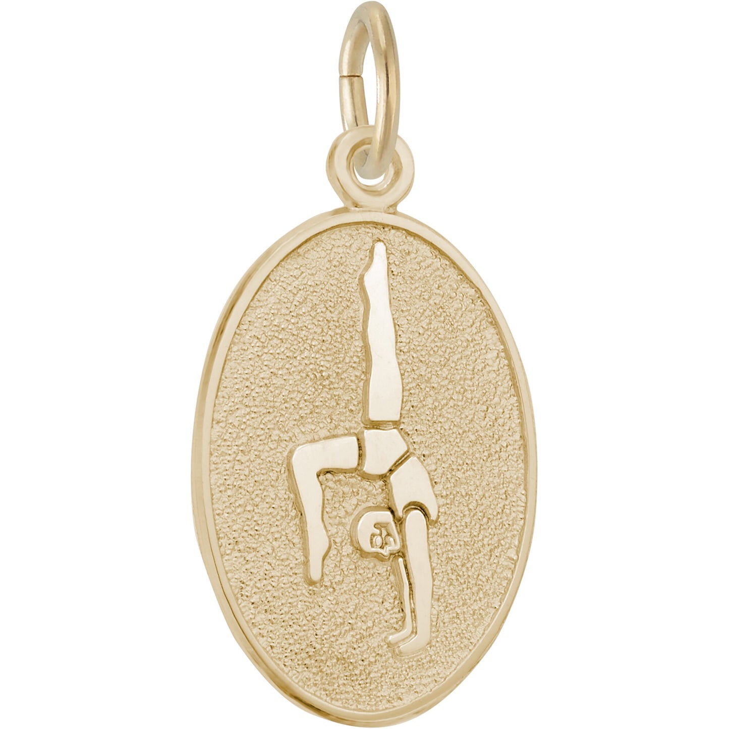 Gymnast Oval Charm - Metal - Sterling Silver