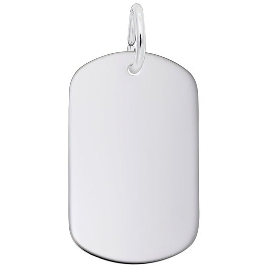 Sterling Silver Dog Tag Charm
