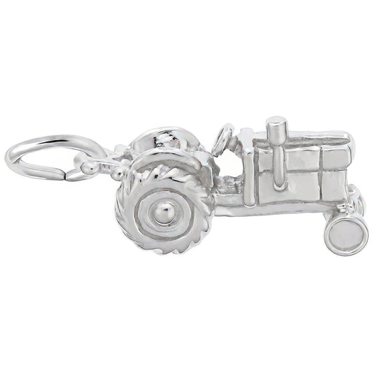 Tractor Charm - Metal - Sterling Silver