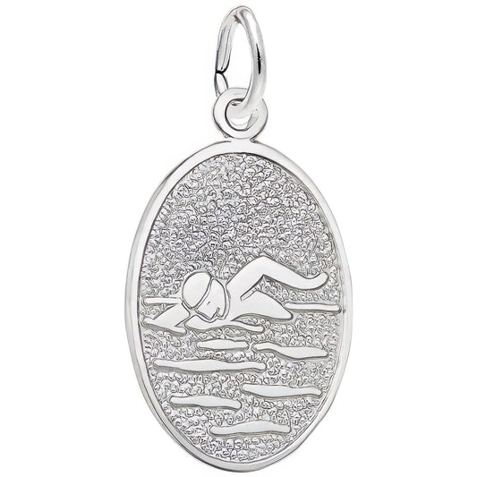 Charms Sterling Silver Swimmer Charm