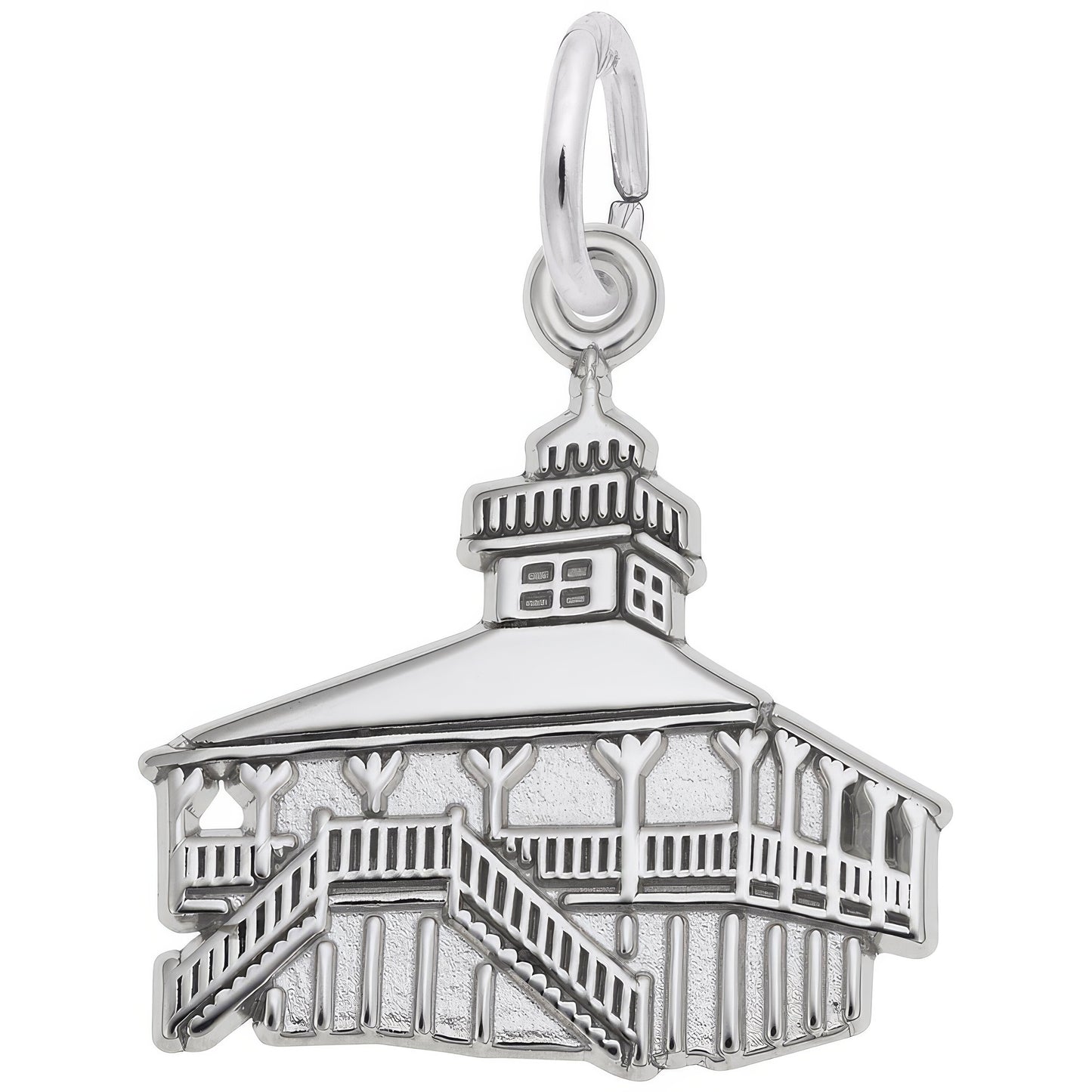 Old Port Boca Grande, FL Lighthouse Charm - Metal - Sterling Silver