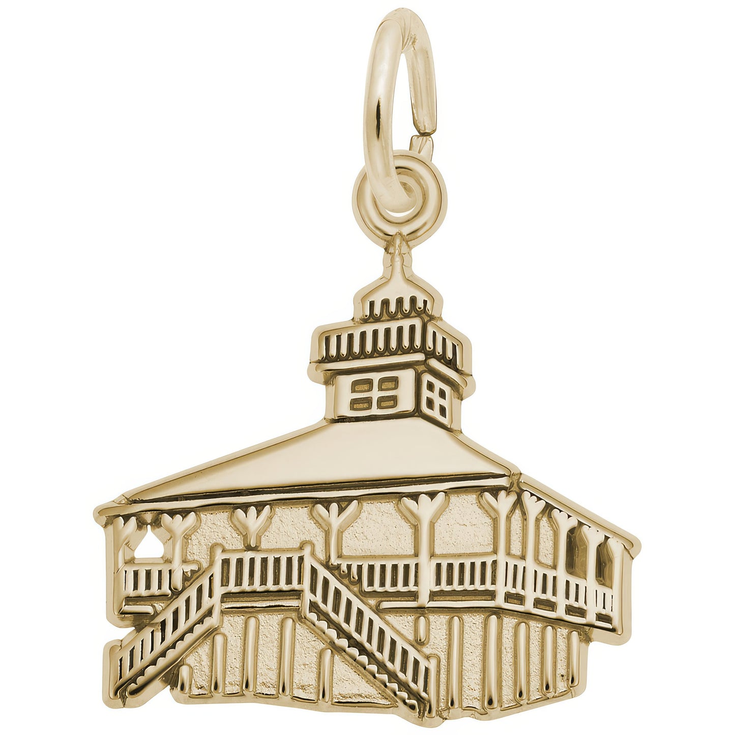 Old Port Boca Grande, FL Lighthouse Charm - Metal - Sterling Silver