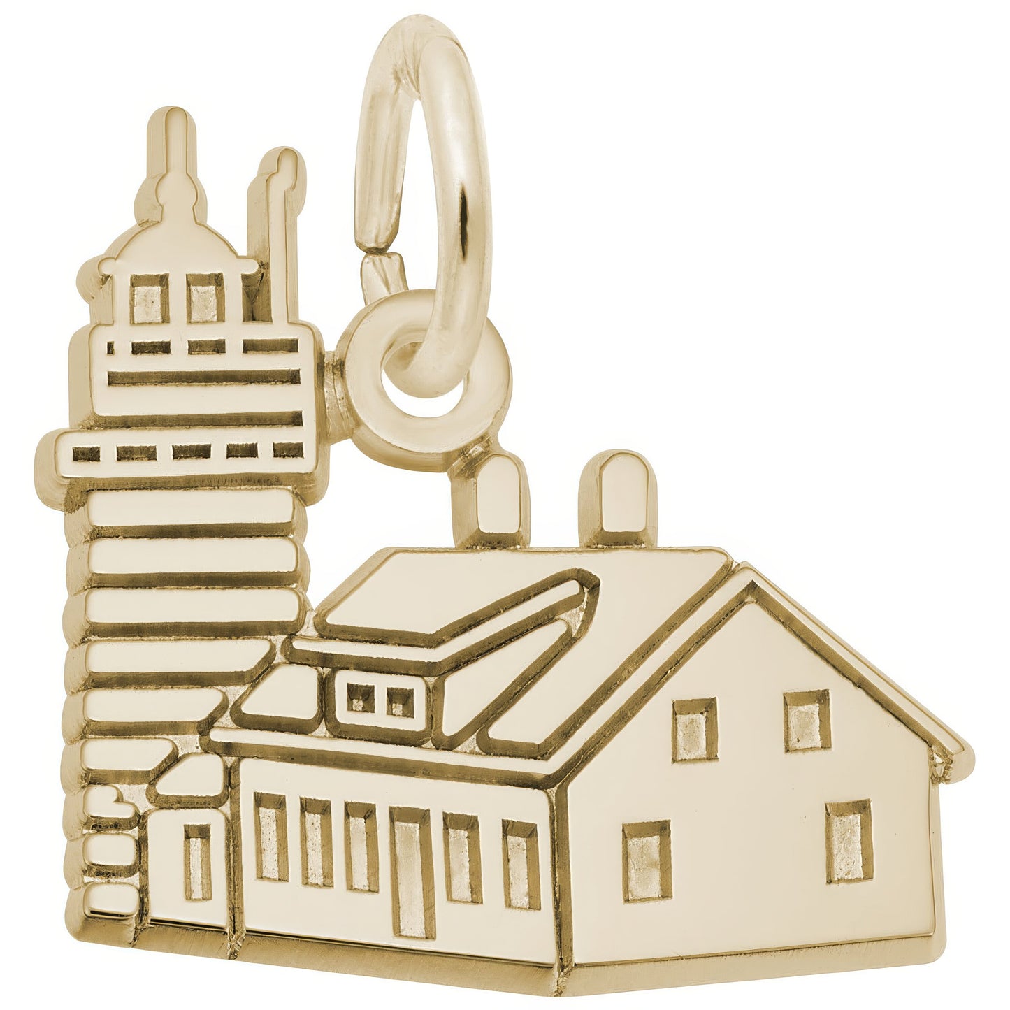 West Quoddy Head, ME Ligthhouse Charm - Metal - Sterling Silver