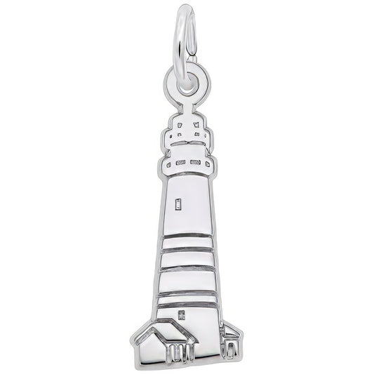 Boston Harbor Lighthouse Charm - Metal - Sterling Silver